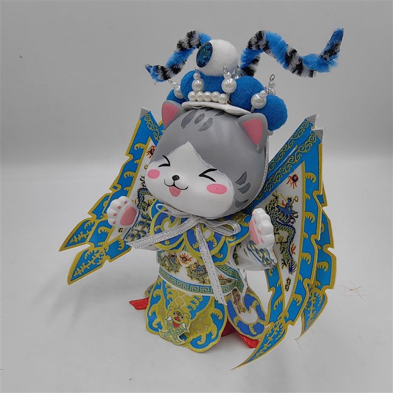 国潮非遗京合坊文创非遗绢人手戏喵娃娃,特色手工艺,绢人,淘宝优惠券,粉丝福利购,淘宝优惠卷