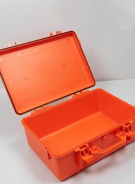 【折扣价】橙色加厚高强度注塑工程箱ABS摄影仪器防护安全箱塑料
