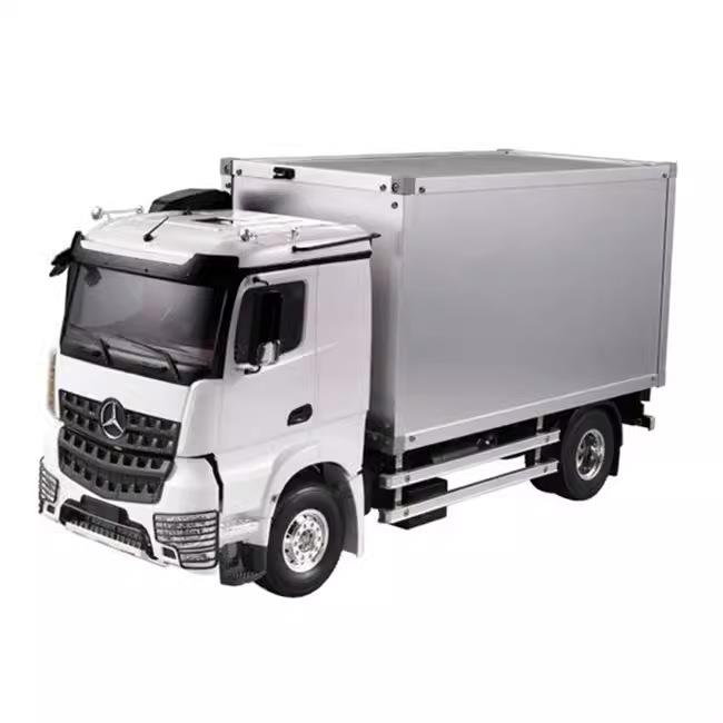 1/14二轴奔驰低顶厢式货车仿真模型玩具卡车田宫蜜斗货柜车同类