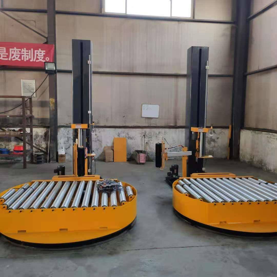 缠膜机转盘缠膜机托盘缠绕打包机码垛包装机透明膜打包机