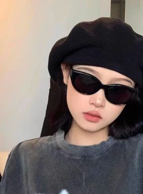 复古猫眼墨镜女款2025新款高级感欧美辣妹风太阳眼镜女方圆脸眼镜