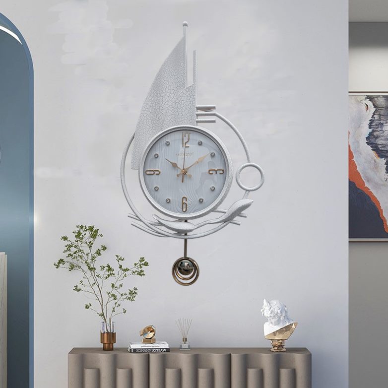 时钟表壁时尚表报现代简约家用静音餐厅钟挂时钟中式客厅挂钟轻奢