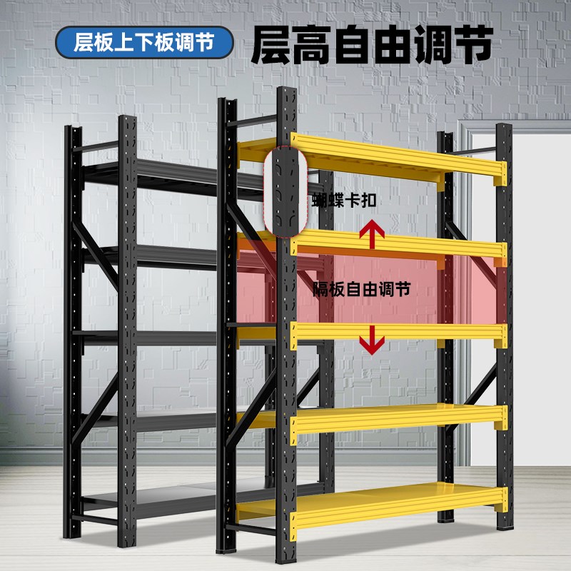 仓储货架多层置物架超强承重仓库重型货物架快递储物架家用铁架子
