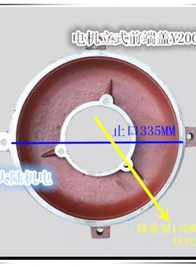 200立式盖K三相电机-盖W-端22立式2 K30端W374K WY6 前端-盖