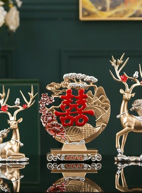 创意鹿摆件客厅电视柜家居装饰品乔迁新居礼品结婚礼物送新人