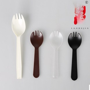 采购一次性塑料叉子和勺子,单独装水果勺和叉子,,蛋糕,甜点叉子和