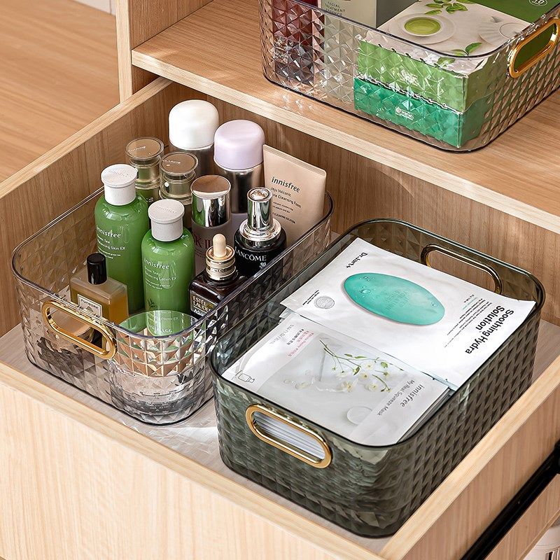 轻奢桌面品收纳盒亚克力梳妆台品杂物茶几零食收纳筐,收纳整理,桌面收纳盒,淘宝优惠券,粉丝福利购,淘宝优惠卷
