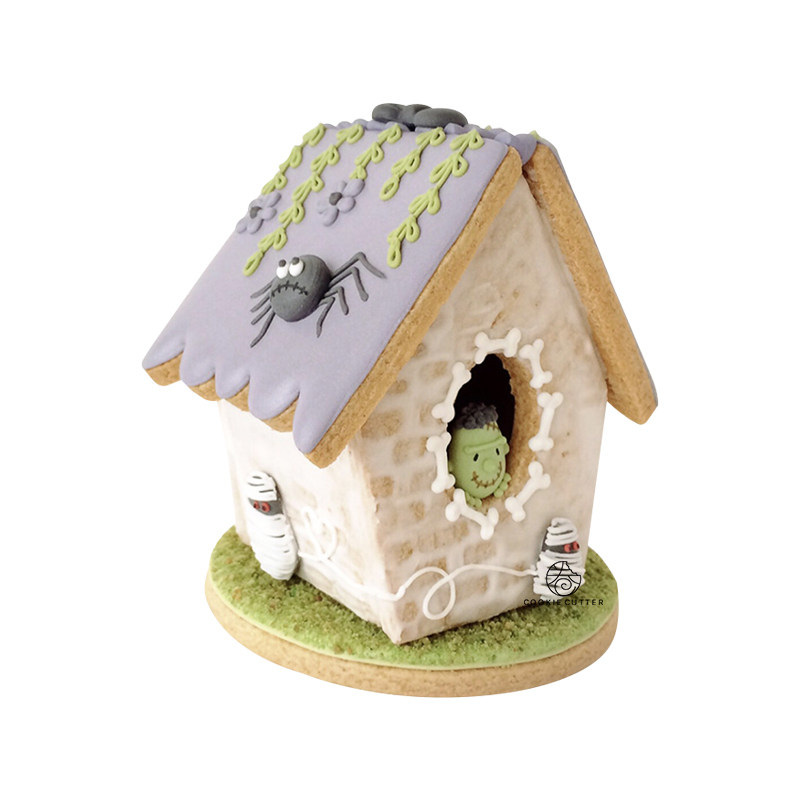 网红新款创意圣诞节万圣节姜饼屋饼干模具 小房子IDY立体饼干模具