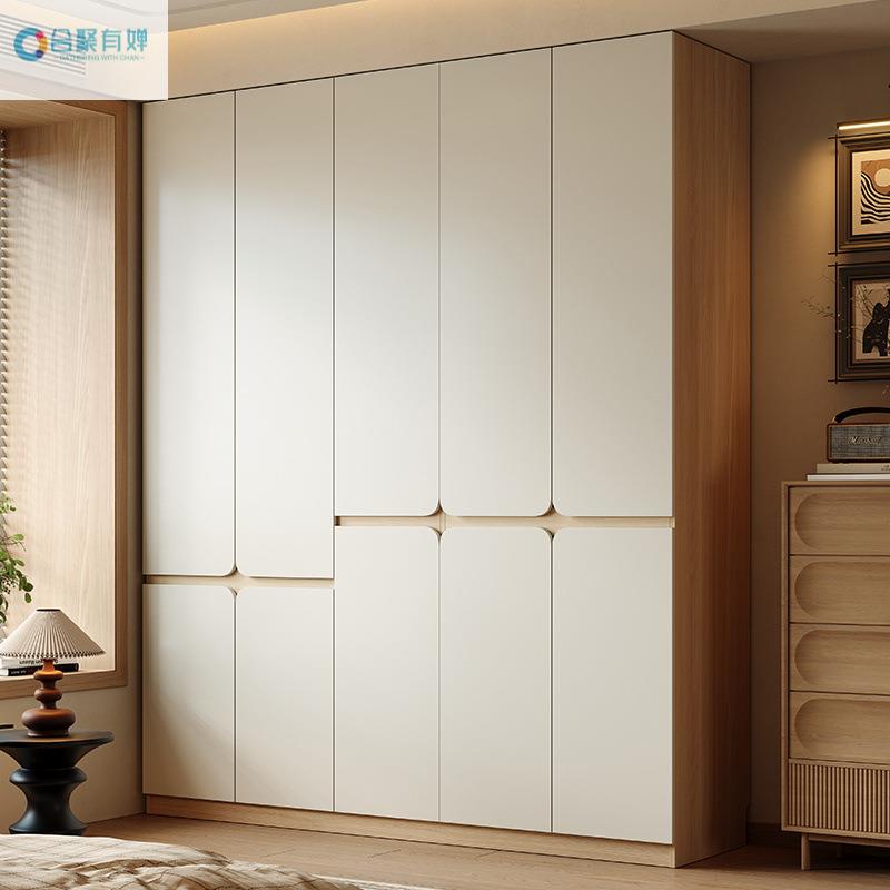 橡木全实木原木风日系分段式一门到顶大衣橱60cm深度衣柜家用卧室