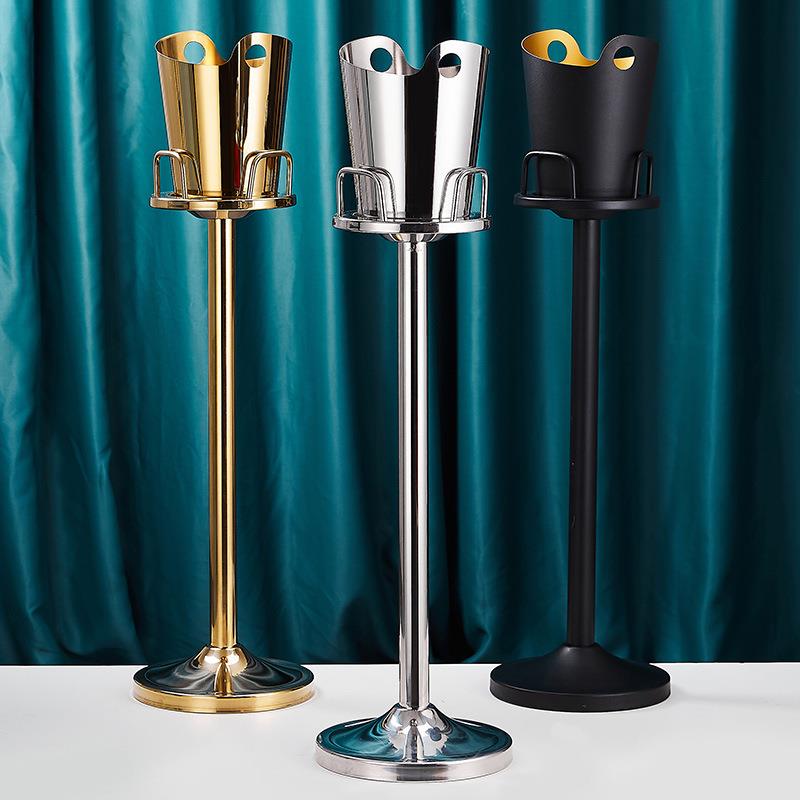 【折扣价】欧式加厚不锈钢冰桶架酒吧ktv香槟桶架子立式冰桶架大