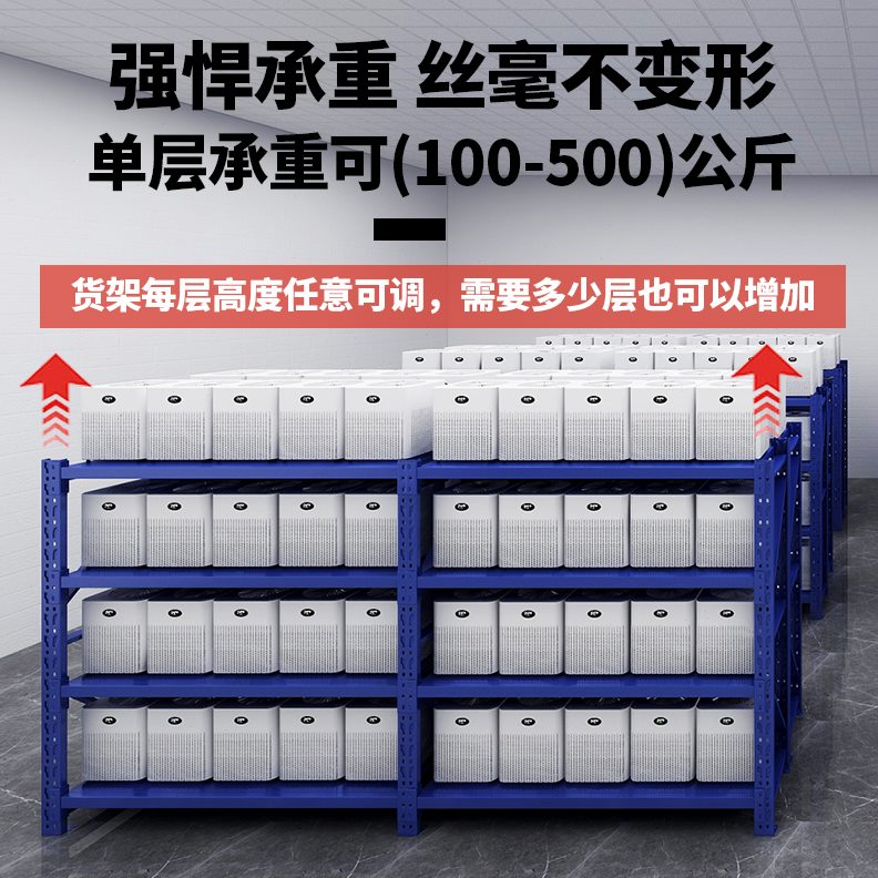 多层家用春架快递杂物仓库储物架重型货架宜服装子置物架加厚阳台