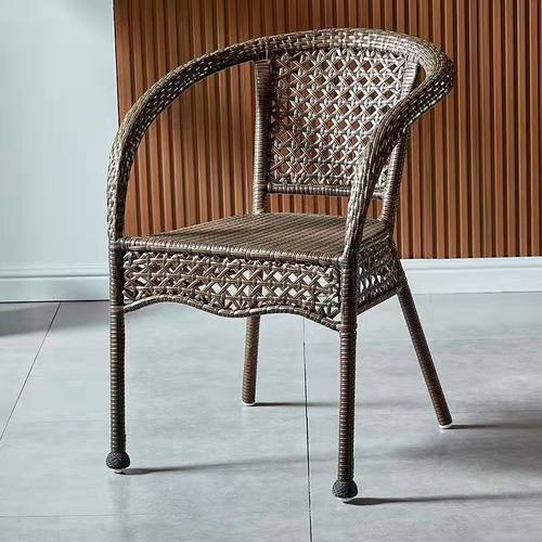 椅子家用阳台休闲椅现代防水藤编椅子靠背椅小茶几组合围椅老人椅