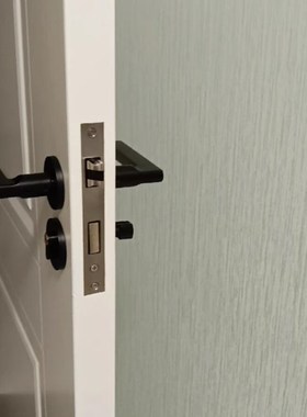 房间门锁家用室内卧室通用型黑色老式实木房门锁欧式静音门把手