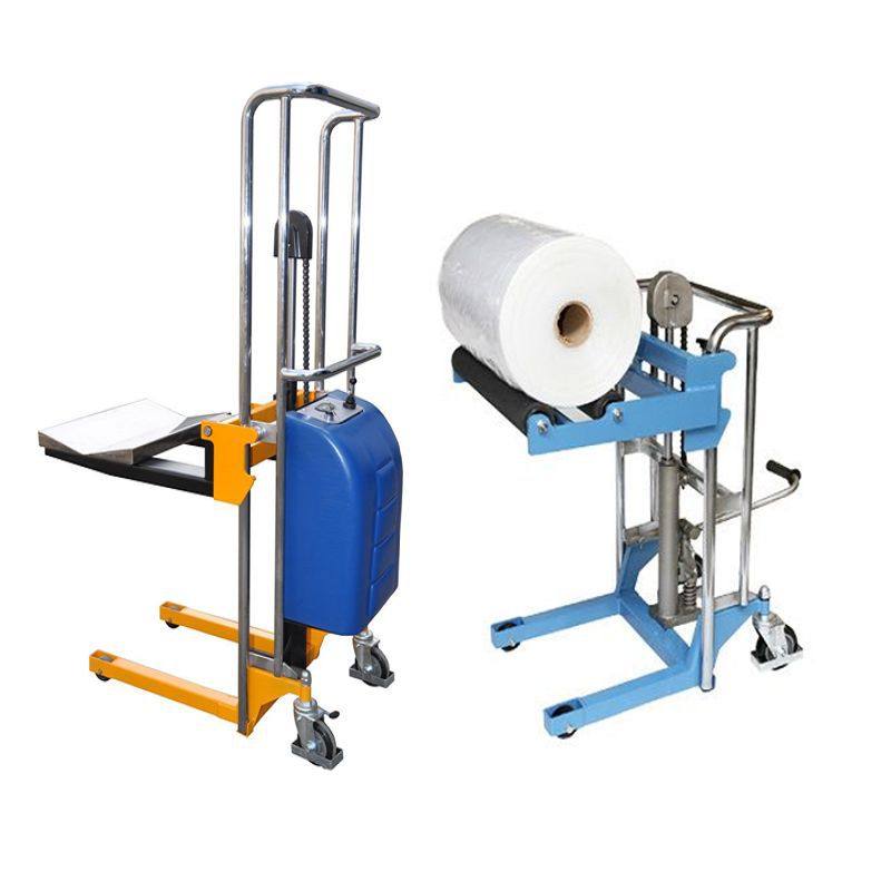 轻型半电动卷筒堆高车 电动膜卷堆高车 手动液压辊筒升降堆高叉车,五金/工具,打包机/捆扎机,淘宝优惠券,粉丝福利购,淘宝优惠卷