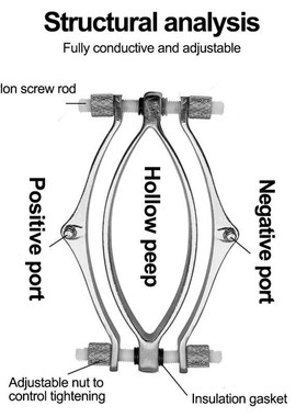 Electric Shock Labia Clips Clitoris Stimulator Clamp Pussy B