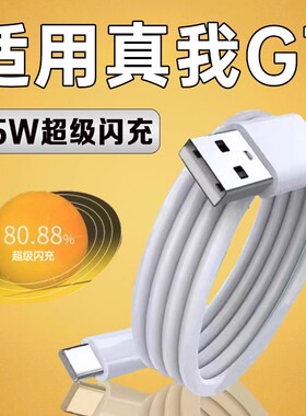 袭缘数据线适用Realme真我GT 65W智慧闪充适用gtNeo2充电线适用真我gt大师探索版适用GTneo2t gt2手机充电线