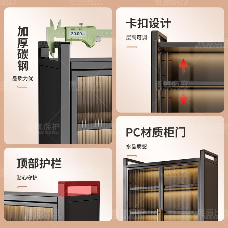 家用卧室衣柜靠墙一体收纳柜家用收纳柜置物柜一体靠墙多功能储物