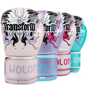 五龙拳击手套女童成人女士专业散打格斗搏击泰拳训练拳套打沙包袋