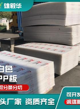 雄毅华现货供应5MM旭联PP板白色PP板防腐耐酸碱环保塑胶板