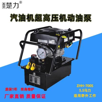 巨琥液压汽油机泵ZHH-700S双回路电动液压泵5.5马力机动泵
