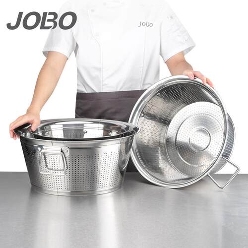 巨博（JOBO)不锈钢洗米桶洗米箩淘米桶加厚米桶冲孔水桶洗米盆