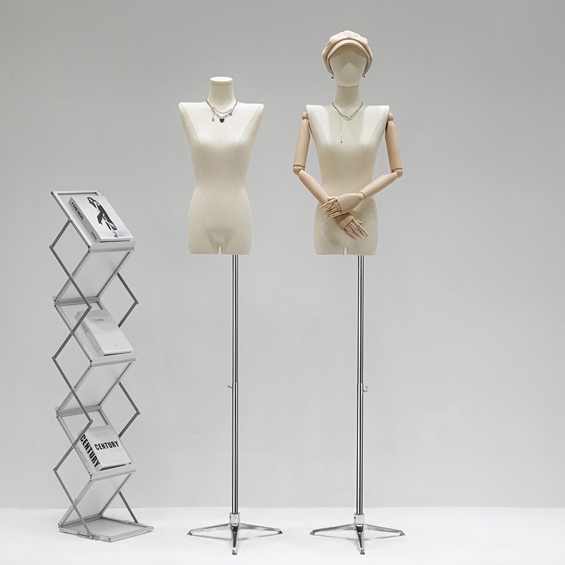 韩版平肩模特道具女半身女装人台橱窗直角肩锁骨服装店展示架全身