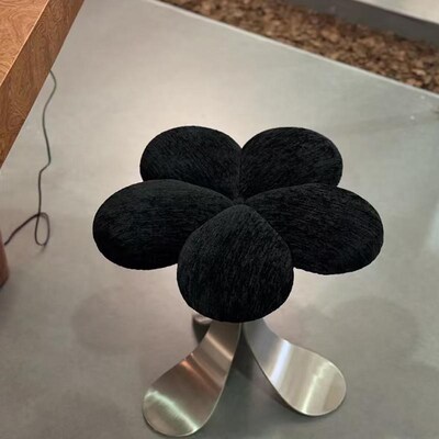 卧室轻奢高级化妆凳主卧梳妆凳椅子简约梳妆台凳子不锈钢家用圆凳
