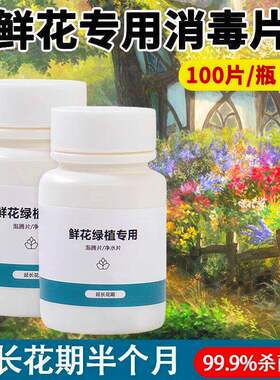 二氧化氯泡腾片鲜花84消毒液切花卉插花养花醒花绿植物专用保鲜剂