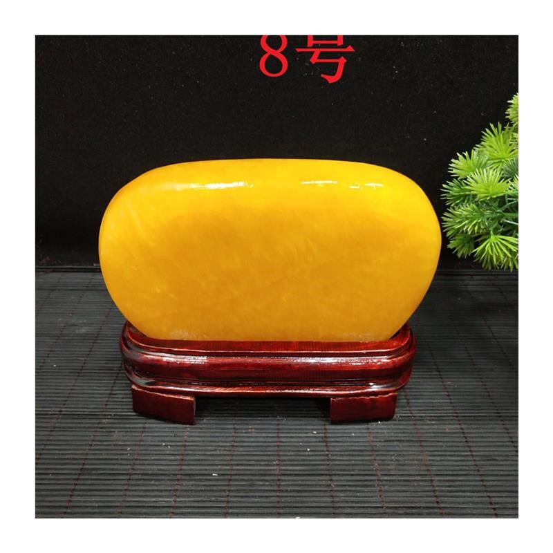 包邮小型风水黄色石头黄蜡石金丝玉摆件奇石原石桌面摆放装饰玉石