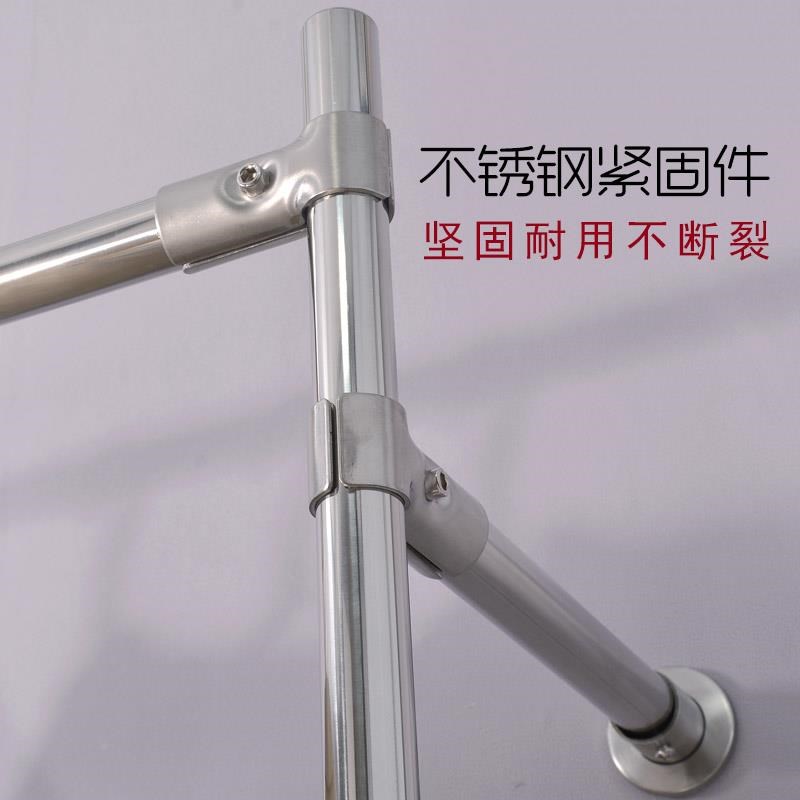 不锈钢钉墙式开式金放属衣架卧室彻墙衣落柜地简易衣帽YQ-8009间