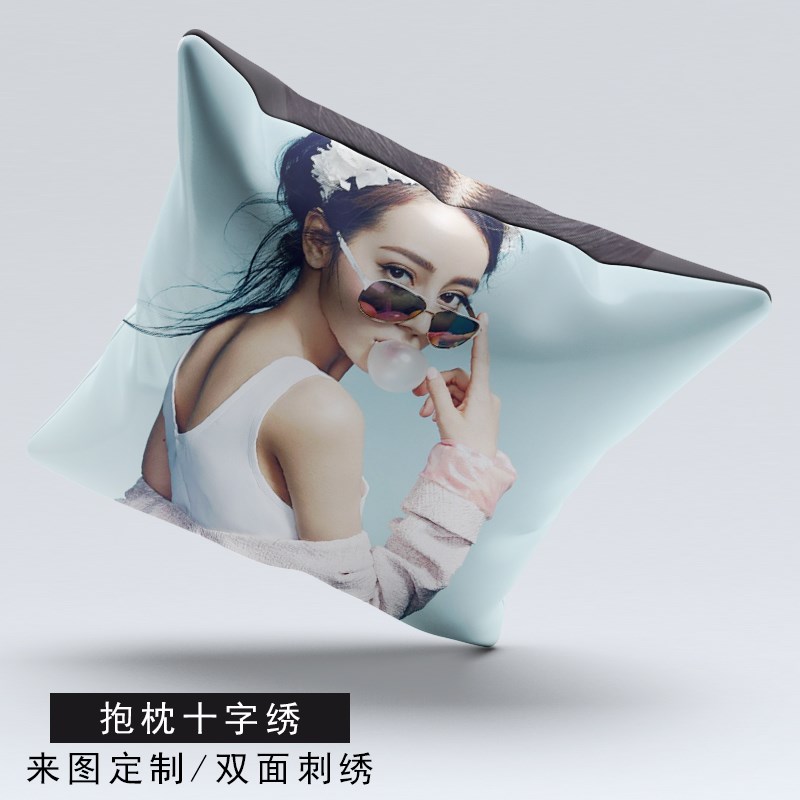 十字绣2025新款抱枕套定制照片真人自己绣家用手工情侣枕头套人物