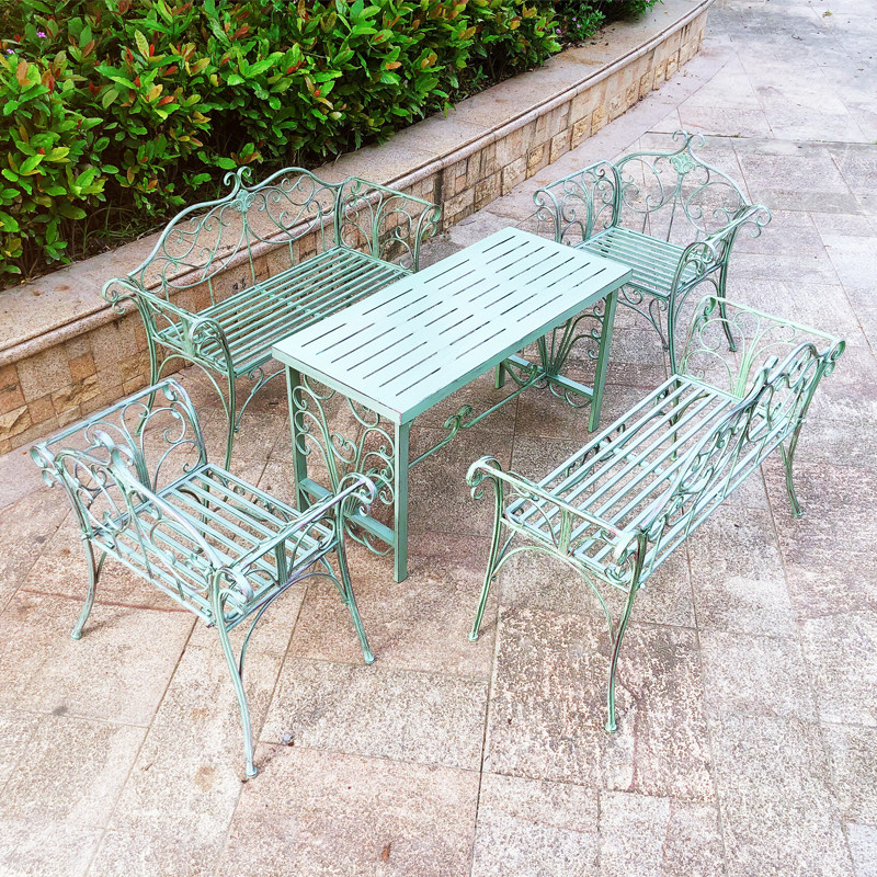 欧式花园桌椅户外桌阳台桌子餐厅休闲吧家用书桌茶几庭院花园长桌