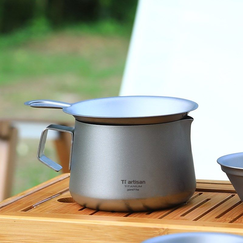 钛工匠纯钛公道杯露营分茶器茶滤一体套装家用功夫茶旅行茶具,户外/登山/野营/旅行用品,水杯,淘宝优惠券,粉丝福利购,淘宝优惠卷