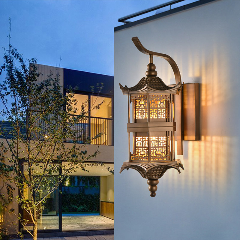 新款壁灯口中式壁外灯宫廷式酒店民宿茶楼大门新户灯