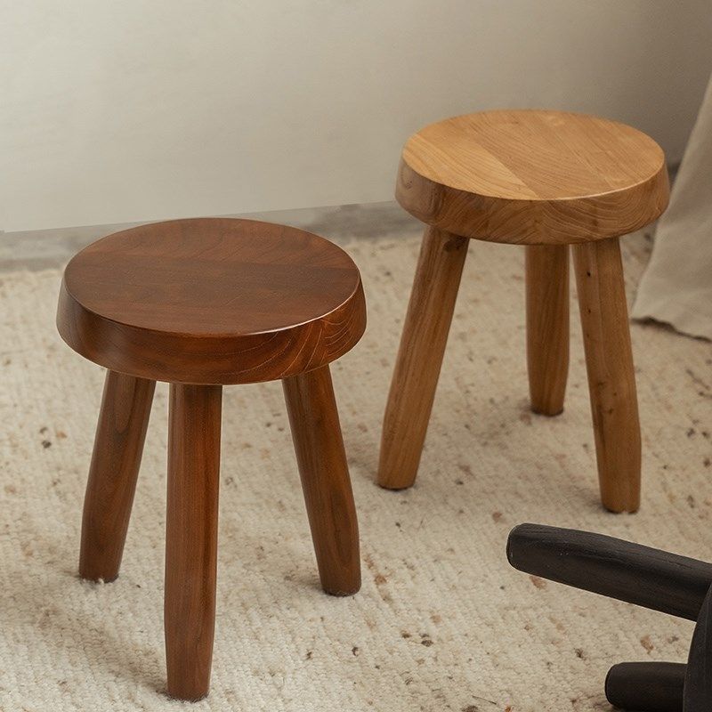 创意客厅简约多用侘寂小圆凳实木矮凳椅民宿家具垫脚凳,住宅家具,矮凳,淘宝优惠券,粉丝福利购,淘宝优惠卷