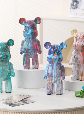 网红创意暴力熊存钱罐现客摆装饰品电约家居桌面简视柜厅件