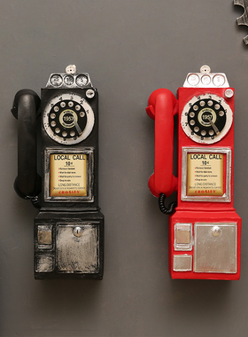 欧式复古电话机摆件怀旧仿真公用座机老式创意咖啡厅客厅装饰