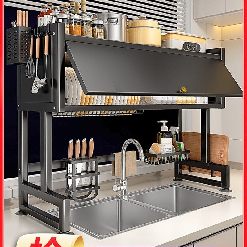帅仕厨房架洗碗槽台面防尘柜多功能储盘架,厨房/烹饪用具,厨房置物架/置物柜/角架,淘宝优惠券,粉丝福利购,淘宝优惠卷
