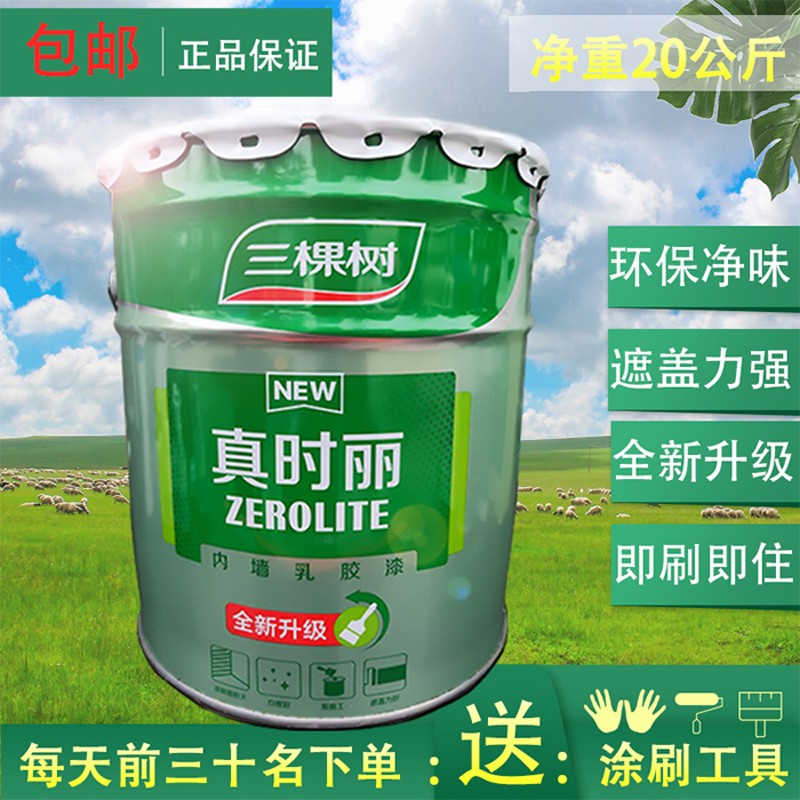 真时丽内墙乳胶漆室内家用墙面漆环保净味油漆涂料自刷墙漆