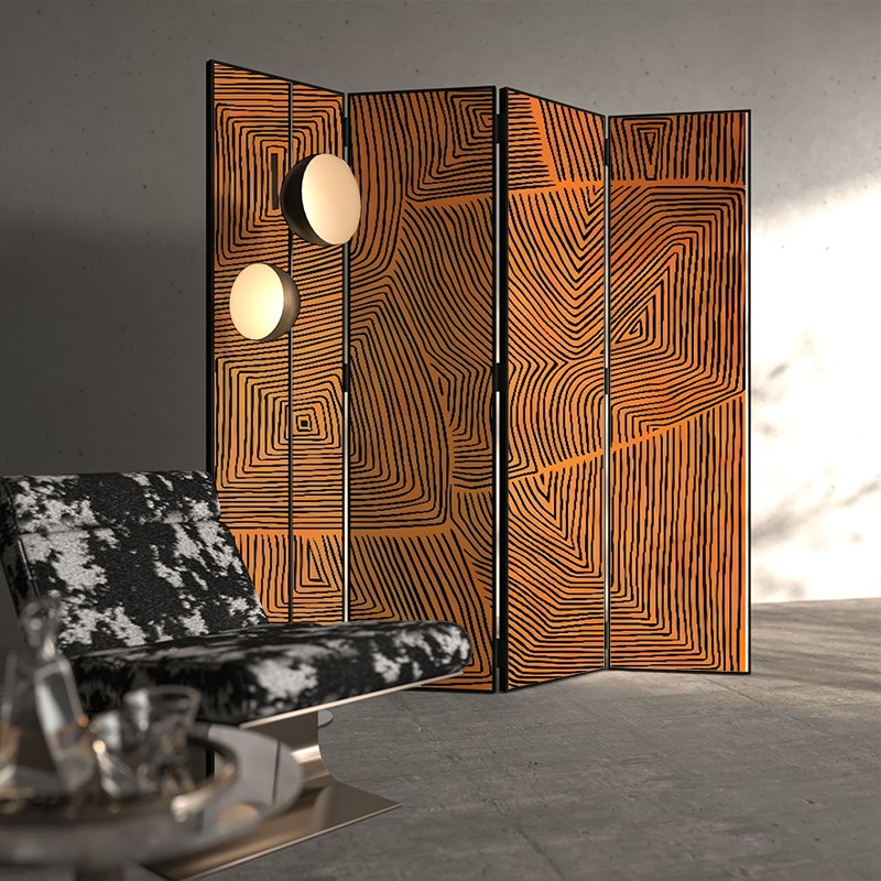 现简约金属折叠屏风隔断家用客厅装饰小户型移动入户沙发背景墙