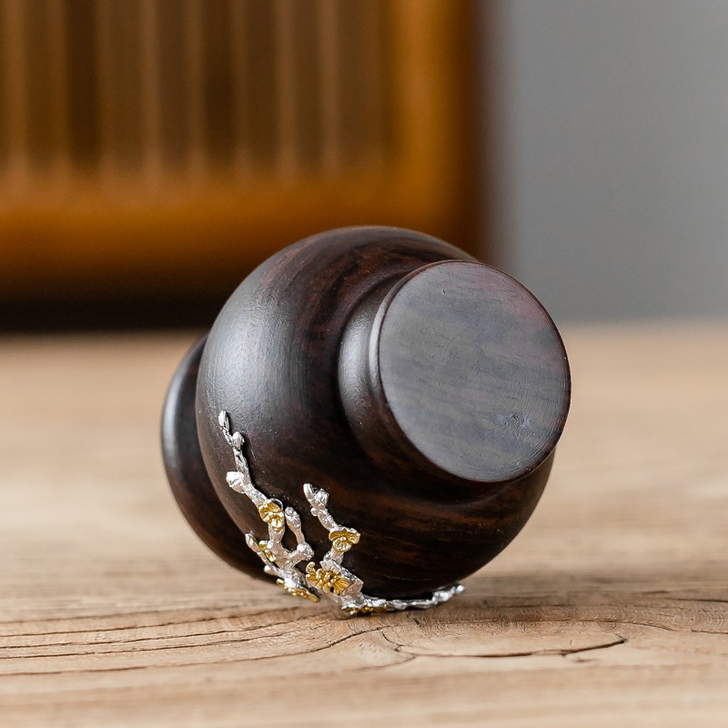 紫砂茶壶盖碗盖子黑檀实木盖置陶瓷壶盖托茶具垫功夫茶道零配