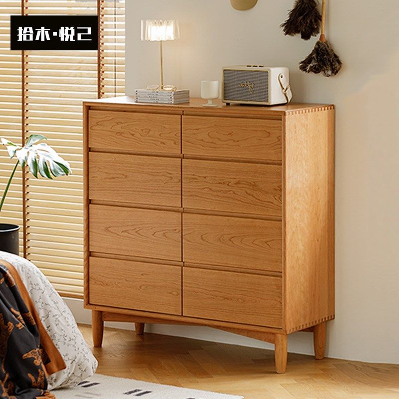 实木八斗柜木卧室床尾储物柜日式原木客厅玄关靠墙收纳柜,住宅家具,斗柜,淘宝优惠券,粉丝福利购,淘宝优惠卷