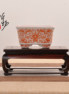 红木底红酸枝盆景大座架摆件茶壶茶具微型花内盆栽室器木托架