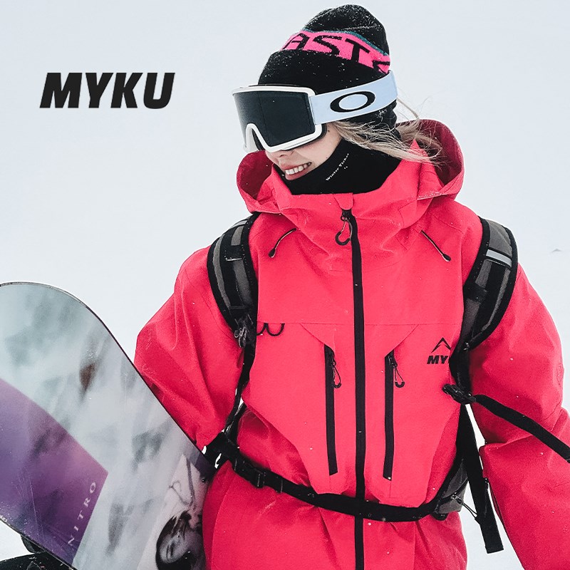 YU服女款加厚保暖单板装备男冬滑雪衣