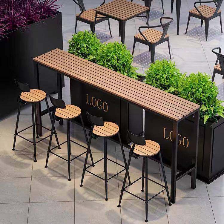 户外吧台餐桌椅防晒露天公园阳台室外长桌休闲餐厅塑木板桌椅组合,橡塑材料及制品,亚克力管/有机玻璃管,淘宝优惠券,粉丝福利购,淘宝优惠卷