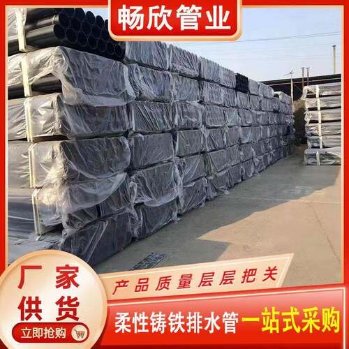 铸铁管柔性铸铁排水管配件WB型卡箍法兰连接水管铸铁管