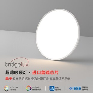 全光谱卧室护眼超薄客厅书房儿童房卧室灯简约现灯具