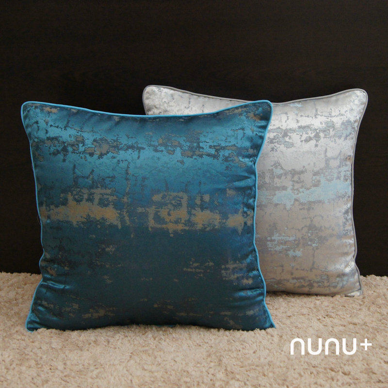 木靠 包邮金属光泽奢华抱枕 后现房新古典样板代时尚腰枕纹枕黄色