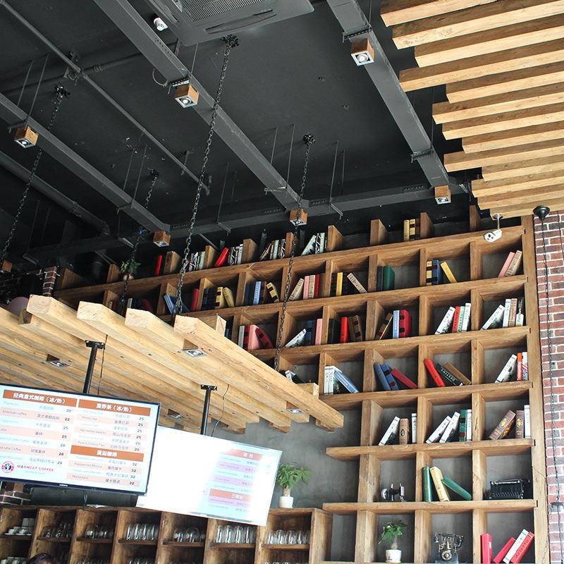 【折扣价】老榆木书架可订满墙全实木落地吊柜置物收纳架靠墙格子