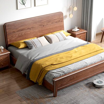 1.2米床八米二五宽橡实木床135CM原木单人床小美一的红儿童北储物